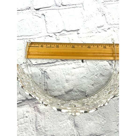 Elegant AB Rhinestone Silver Tone Metal Tiara Bridal Crown - NEW - Picture 4 of 16